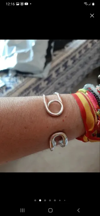 Pulsera plata forma imperdible