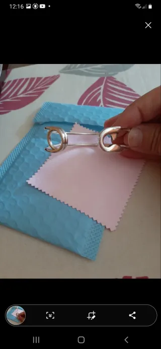 Pulsera plata forma imperdible