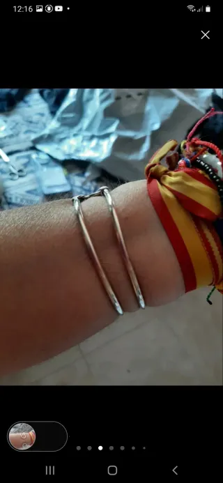 Pulsera plata forma imperdible