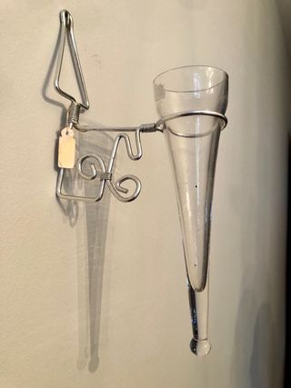 Violetero de cristal para pared