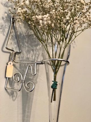 Violetero de cristal para pared