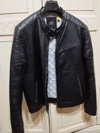 Giubbotto ecopelle nero taglia M