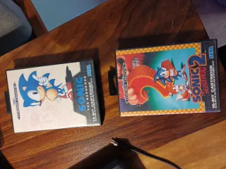 Lote Mega Drive Sega + 2 Mandos + Juegos