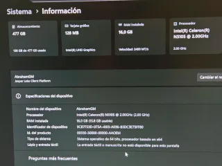 Mini Pc + Monitor + Teclado + Ratón + Altavoces