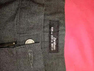 Pantalones Zara Talla 48 Gris