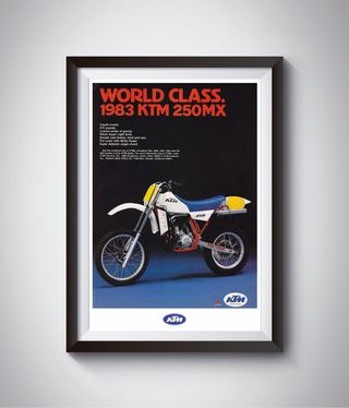 Póster Moto Motocross KTM 250MX 1983
