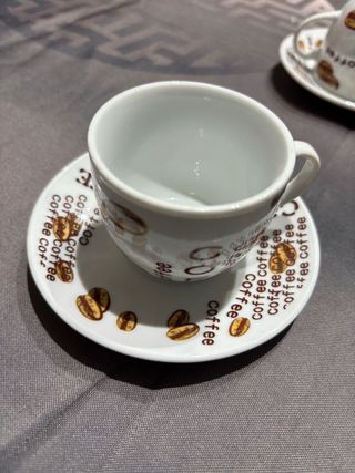 Set 6 Tazas Café Porcelana