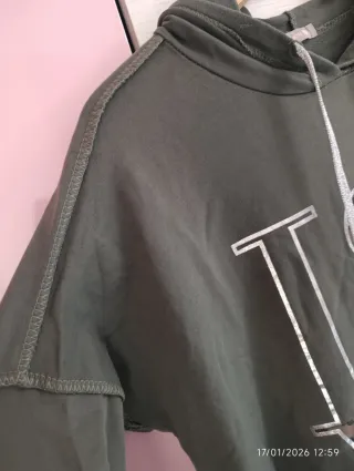 Sudadera verde con estampado Mickey LOVE