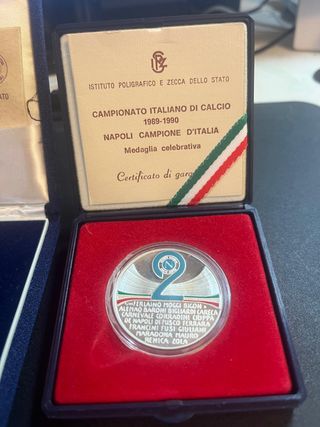 Medaglie Scudetto Napoli 1989-90 e 1990-91