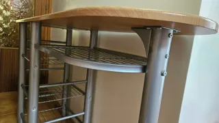 Mesa auxiliar cocina madera y metal