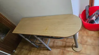 Mesa auxiliar cocina madera y metal