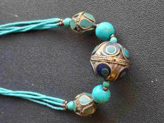 Collana vintage artigianale turchese