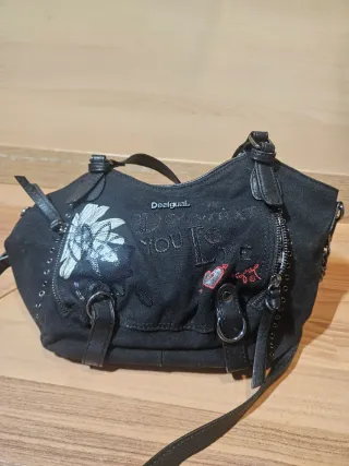 Bolso Desigual Negro con Dibujos