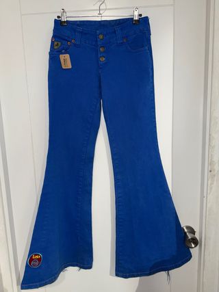 Pantalón Lois campana azul