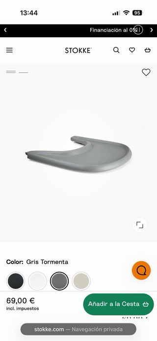 Bandeja Trona Stokke Gris