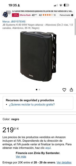 Altavoces JBSYSTEMS + Amplificador Bluetooth