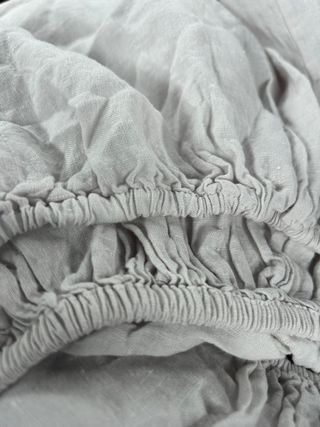 Sábana Bajera Ajustable Lino Blanca