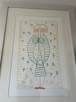 2 Cuadros 110cm x 82cm marco plata