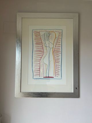 2 Cuadros 110cm x 82cm marco plata