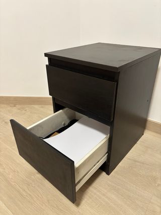 Cajonera de escritorio negra