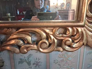 Espejo Dorado Pan de Oro Restaurado