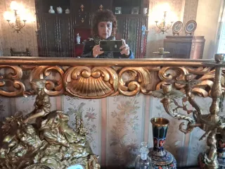 Espejo Dorado Pan de Oro Restaurado