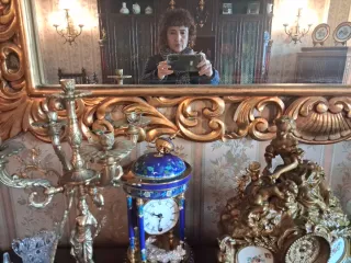 Espejo Dorado Pan de Oro Restaurado