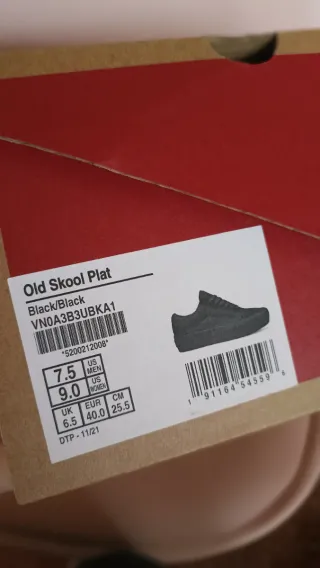 Zapatillas Vans Plataforma Old Skool Negras