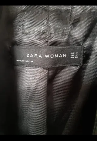 Chaqueta Zara Piel Negra