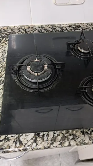 Placa de cocina Cata cristal 3 fuegos