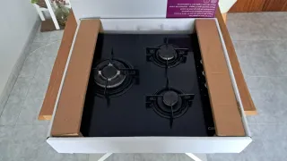 Placa de cocina Cata cristal 3 fuegos