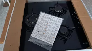 Placa de cocina Cata cristal 3 fuegos