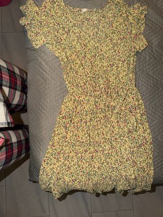 Vestido de verano Mango floral amarillo
