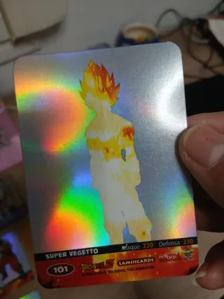 Muñecos Bola de Dragón y cartas, Vintage