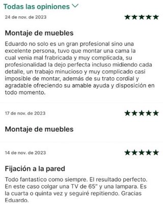 Camas y dormitorios. Montaje profesional
