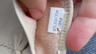 Guantes vintage beige con lazo