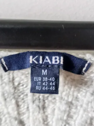 Jersey Kiabi cuello pico gris talla M/L