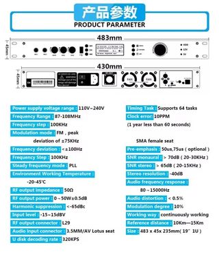 Emisor FM Profesional NIORFNIO 50W Digital