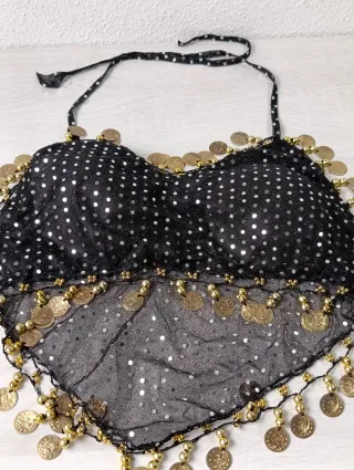 Disfraz árabe Top y Falda con Monedas