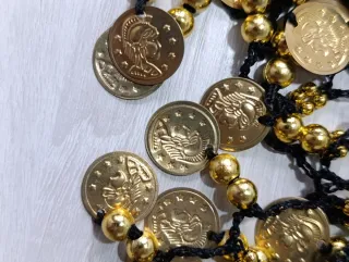 Disfraz árabe Top y Falda con Monedas