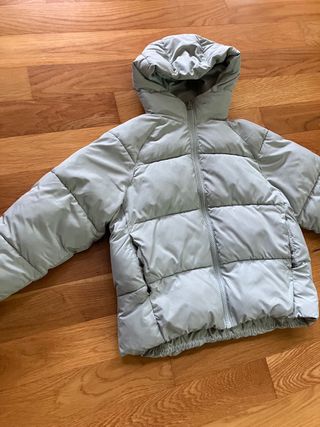 Abrigo Zara niña gris verdoso T.11-12