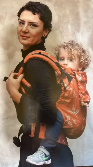 Fascia porta bebè, fino a sei anni.