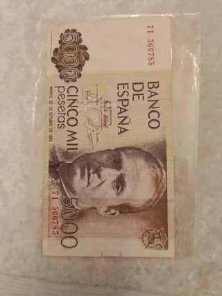 Oferta Billete 5000 pesetas Banco de España 1979