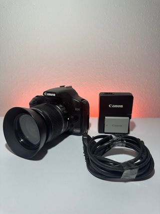 Cámara Canon EOS 450D Negra + Objetivo