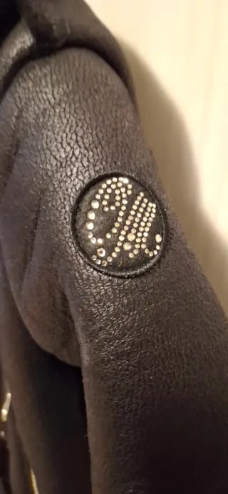 Giacca pelle nera bambina