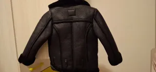 Giacca pelle nera bambina