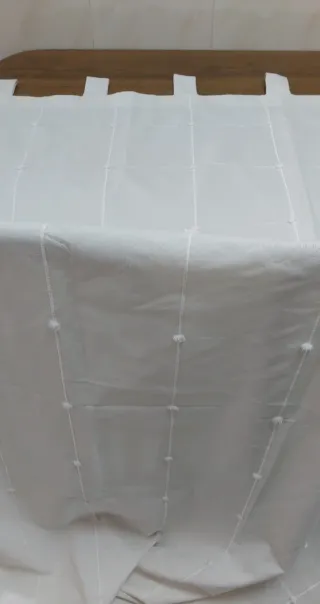 Cortinas caídas marfil 140x245 cm (2 unidades)