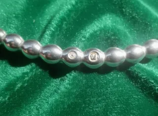 PRECIOSA Gargantilla Plata Swarovski 13 piedras.