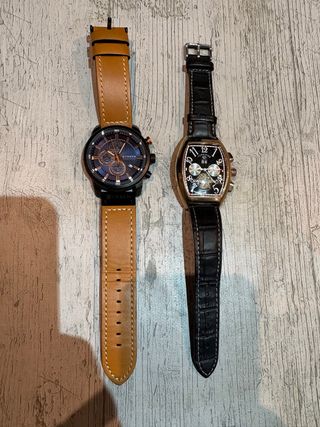 Relojes Curren y Forsining Marrón y Negro