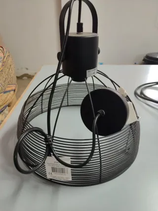 Lámpara de suspensión ajustable negra